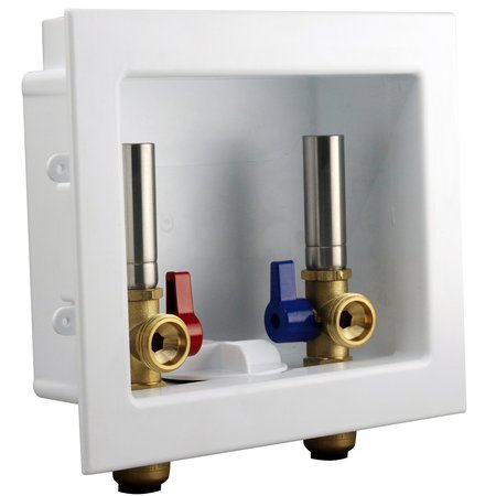 TECTITE BY APOLLO 1/2 in. Brass Washing Machine Outlet Box with Water Hammer Arrestors FSBBOXWMWH